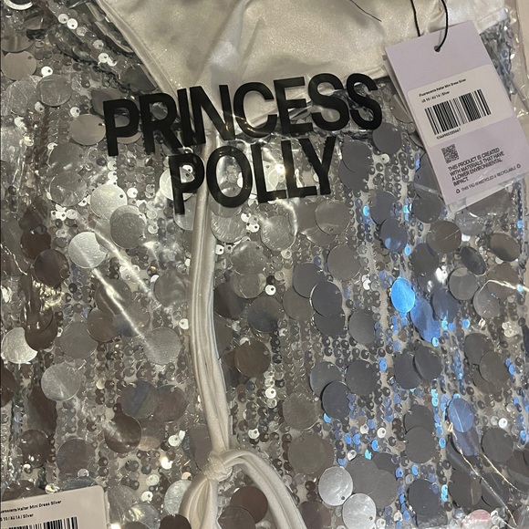 Princess Polly Black and Silver Sequin Mini Dress - Picture 3 of 3